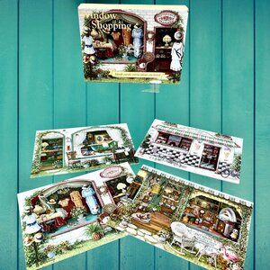 Vintage Greeting Cards Blank Janet Kruskamp Yesterday's Fashion WINDOW SHOPPING